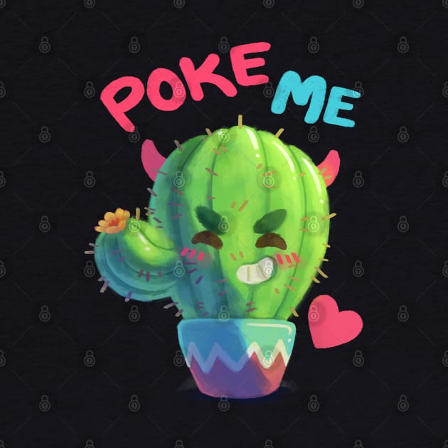 Poke Me Cactus by ginaromoart